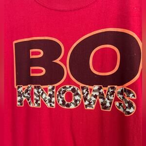 MENS BO KNOWS DIGI CAMO MAROON SHIRT SIZE XL NICE